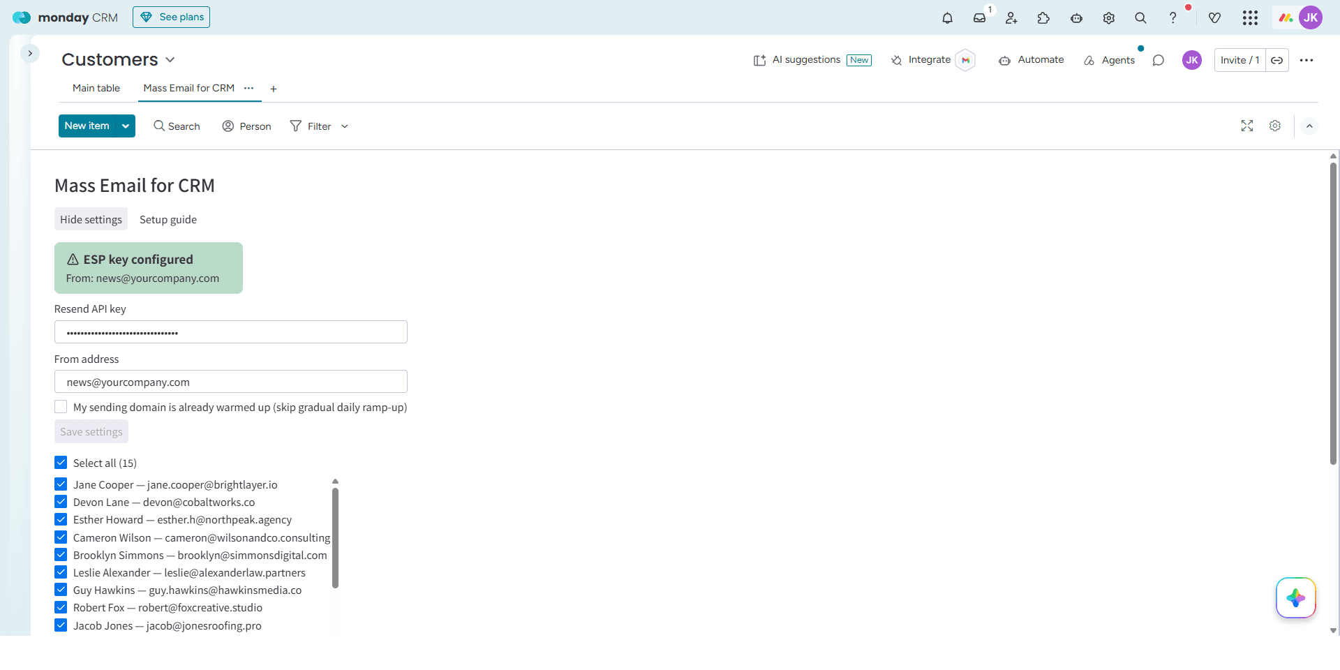 Send from your own verified domain.